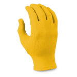 gold Solid Color Gloves, back view
