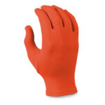 orange Solid Color Gloves, back view