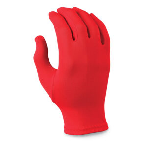 red Solid Color Gloves, back view