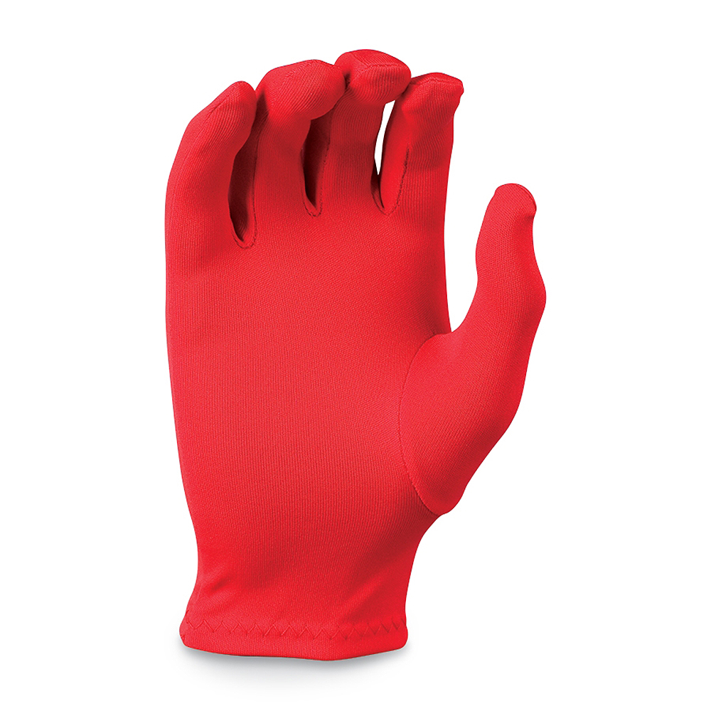red Solid Color Gloves, palm view