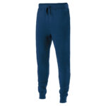 adult navy holloway 60/40 fleece jogger pant, front left three-quarters view