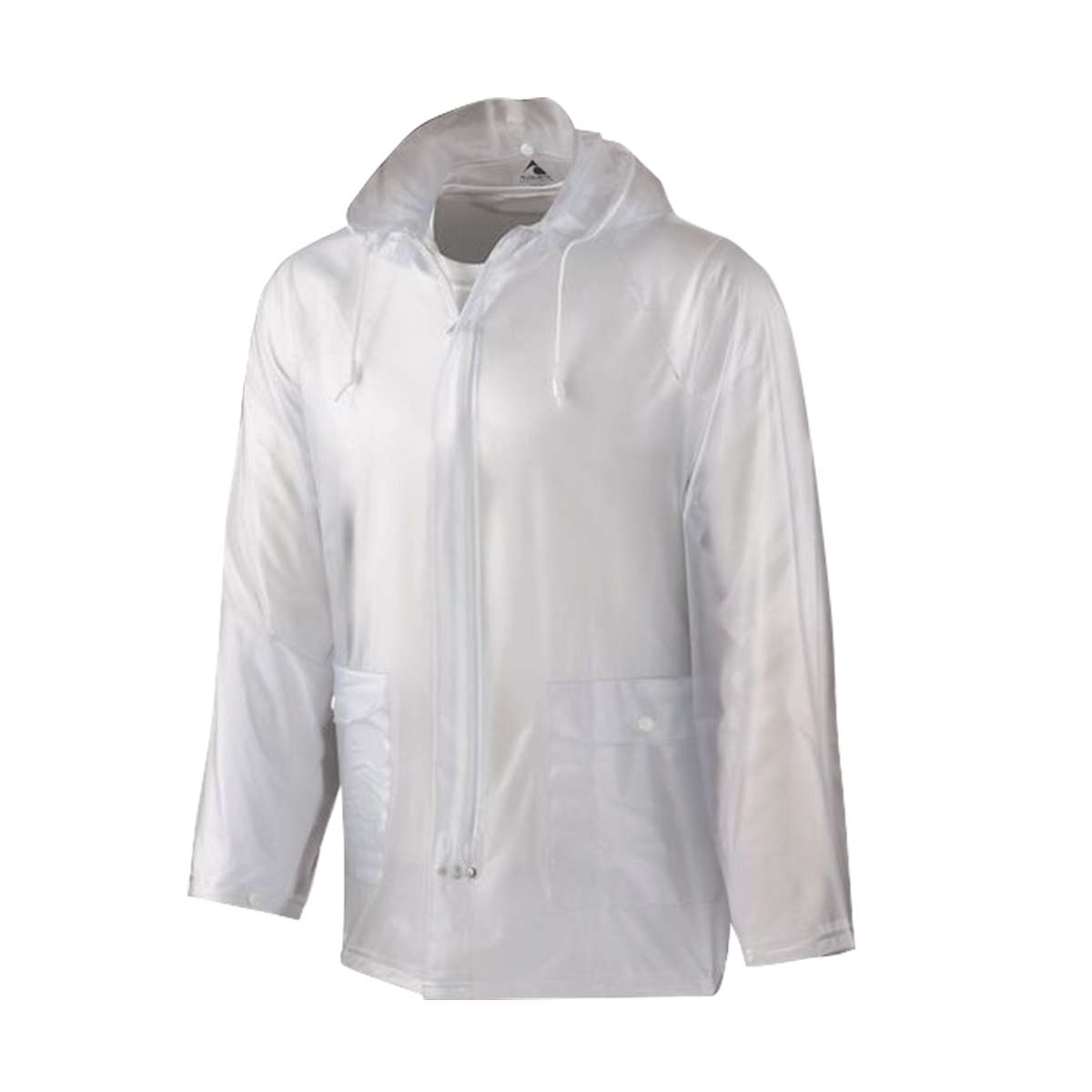 Clear Rain Jacket, front three-quarters view