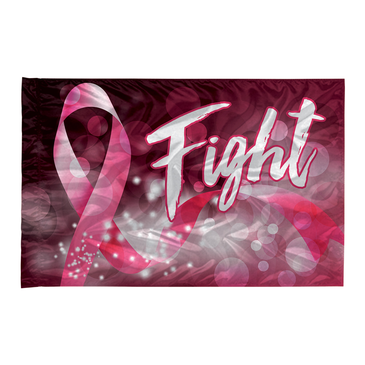 custom printed spirit flag pink awareness fight logo