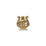 gold choir lyre award pin