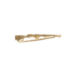gold rifle award pin