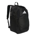 Black adidas Stadium 4 backpack, front right three-quarters
