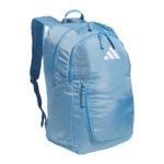 Team Light Blie adidas Stadium 4 backpack, front right three-quarters