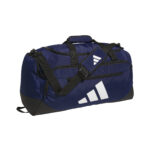Team Navy adidas Medium Defender 5 duffel bag, front view