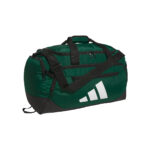 Team Dark Green adidas Small Defender 5 duffel bag, front view