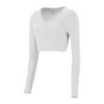 White augusta v-neck liner, front three-quarters view