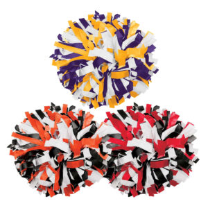 color selection of 6" Three-Color Plastic Cheerleading Show Pom Poms