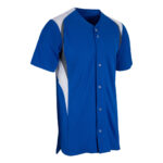 royal/white/graphite champro bull pen jersey, front right three-quarters