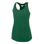 dark green augusta sojourner racer-back tank top