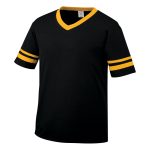 black/light gold Augusta Sleeve Stripe Jersey