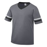 graphite/black/white Augusta Sleeve Stripe Jersey
