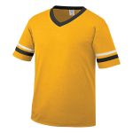 light gold/black/white Augusta Sleeve Stripe Jersey