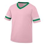 light pink/kelly/white Augusta Sleeve Stripe Jersey