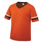 orange/black/white Augusta Sleeve Stripe Jersey