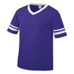purple/white Augusta Sleeve Stripe Jersey