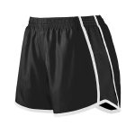 Black Augusta Pulse Team Shorts, Front Three-quarters View