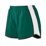 Dark Green Augusta Pulse Team Shorts, Front Three-quarters View