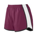 Maroon Augusta Pulse Team Shorts, Front Three-quarters View