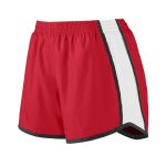 Red Augusta Pulse Team Shorts, Front Three-quarters View
