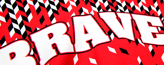 applique digital printed logo example