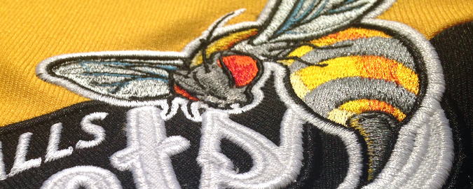 emb example of an embroidered logo